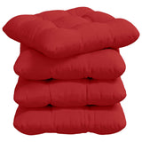 Vidaxl zitkussens 4 pcs rood 40 x 40 x 12 cm stof