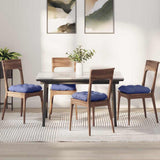 Vidaxl zitkussens 4 pcs jeans blauw 40 x 40 x 12 cm stof