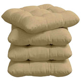 Vidaxl zitkussens 4 pcs grijs groen 40 x 40 cm katoen stof