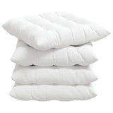 Vidaxl zitkussens 4 pcs wit 40 x 40 x 6 cm stof