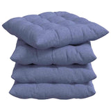 Vidaxl zitkussens 4 pcs jeans blauw 40 x 40 x 6 cm stof