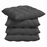 Vidaxl zitkussens 4 pcs donkergrijs 40 x 40 x 6 cm katoen stof