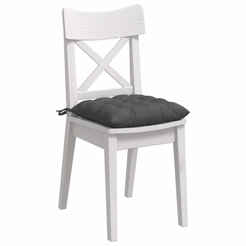 Vidaxl zitkussens 4 pcs donkergrijs 40 x 40 x 6 cm katoen stof