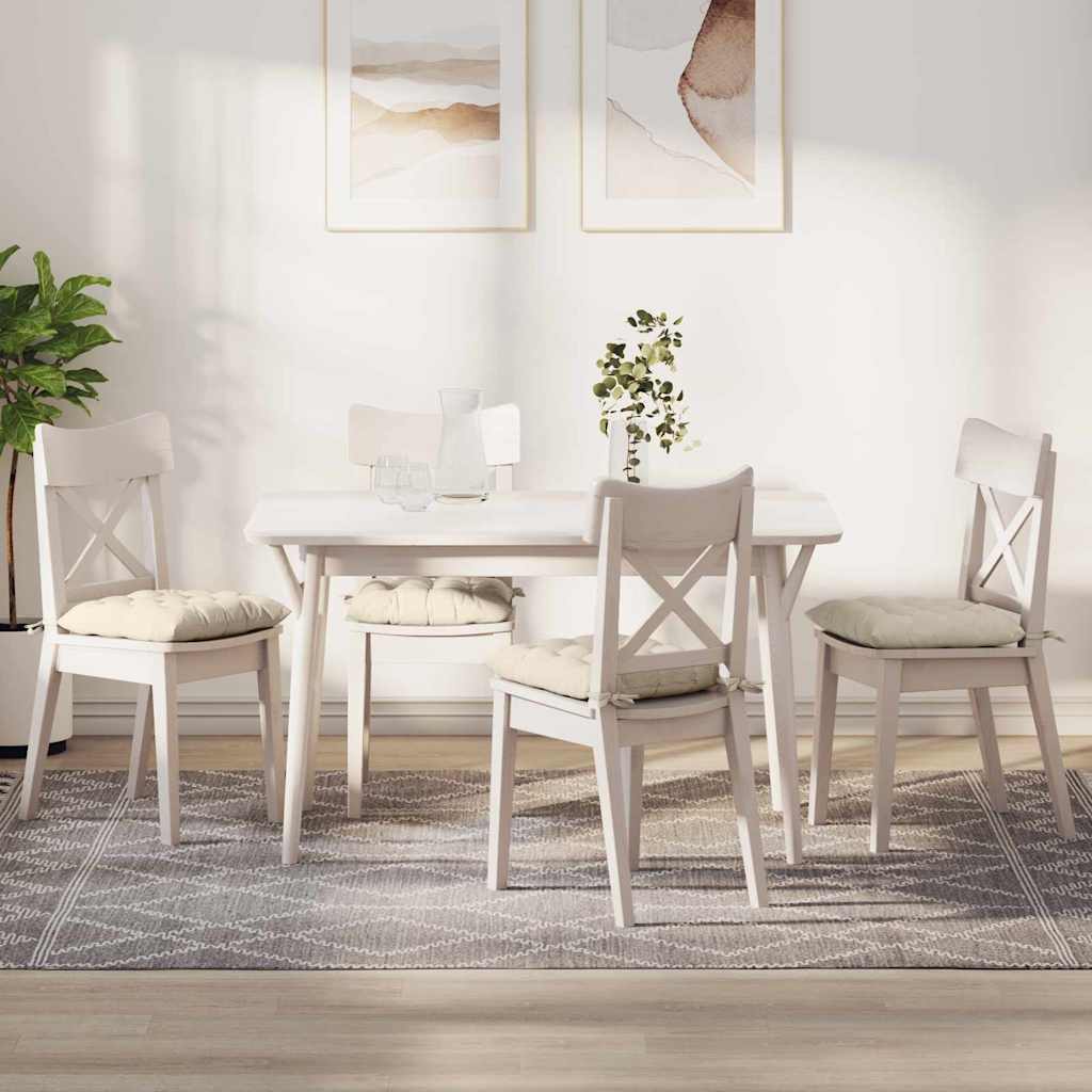 Vidaxl zitkussens 4 pcs crème 40 x 40 x 6 cm katoen stof