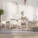 Vidaxl zitkussens 4 pcs crème 40 x 40 x 6 cm katoen stof