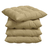 Vidaxl zitkussens 4 pcs grijs groen 40 x 40 x 6 cm katoen stof