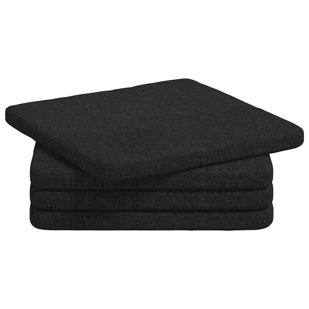 Vidaxl zitkussens 4 pcs zwart 40 x 40 x 3 cm stof