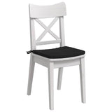 Vidaxl zitkussens 4 pcs zwart 40 x 40 x 3 cm stof