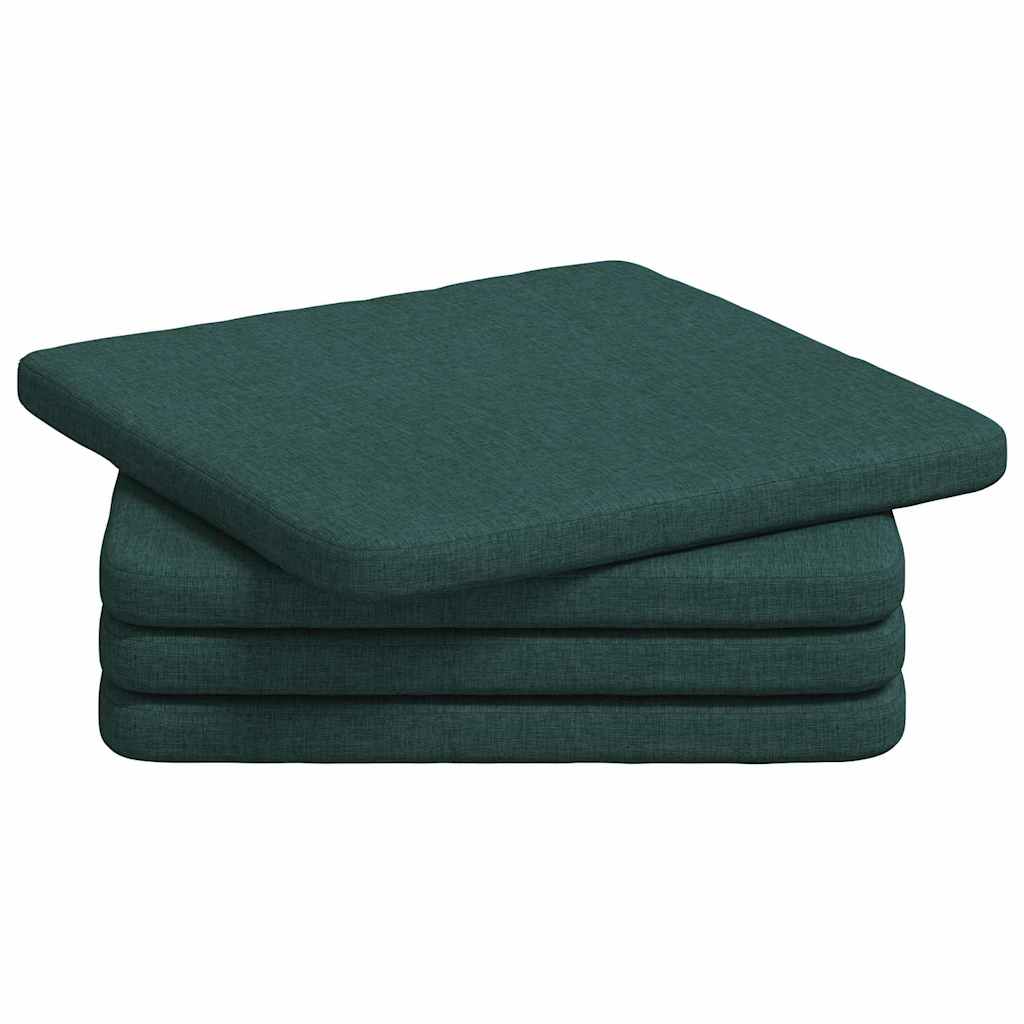 Vidaxl zitkussens 4 pcs donkergroen 40 x 40 x 3 cm stof