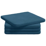 Vidaxl zitkussens 4 pcs blauw 40 x 40 x 3 cm fluweel