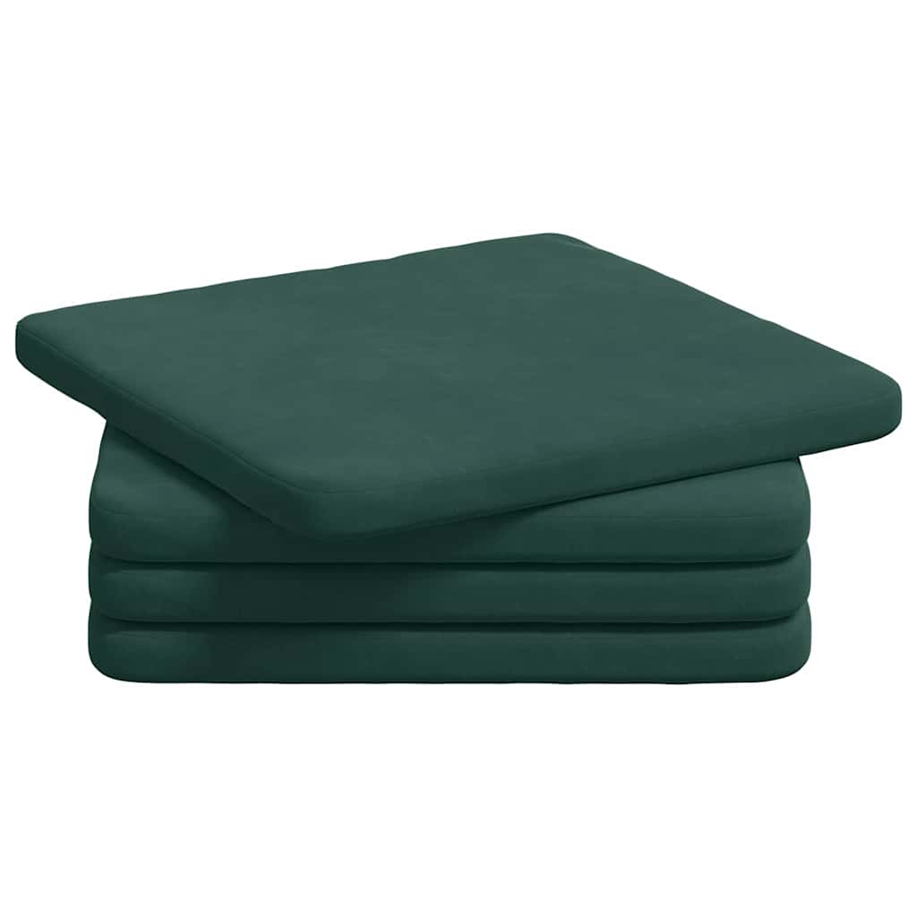 Vidaxl zitkussens 4 pcs donkergroen 40 x 40 x 3 cm fluweel