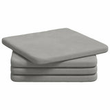 Vidaxl zitkussens 4 pcs lichtgrijs 40 x 40 x 3 cm microvezel stof