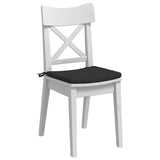Vidaxl zitkussens 4 pcs zwart 40 x 40 x 3 cm microvezel stof