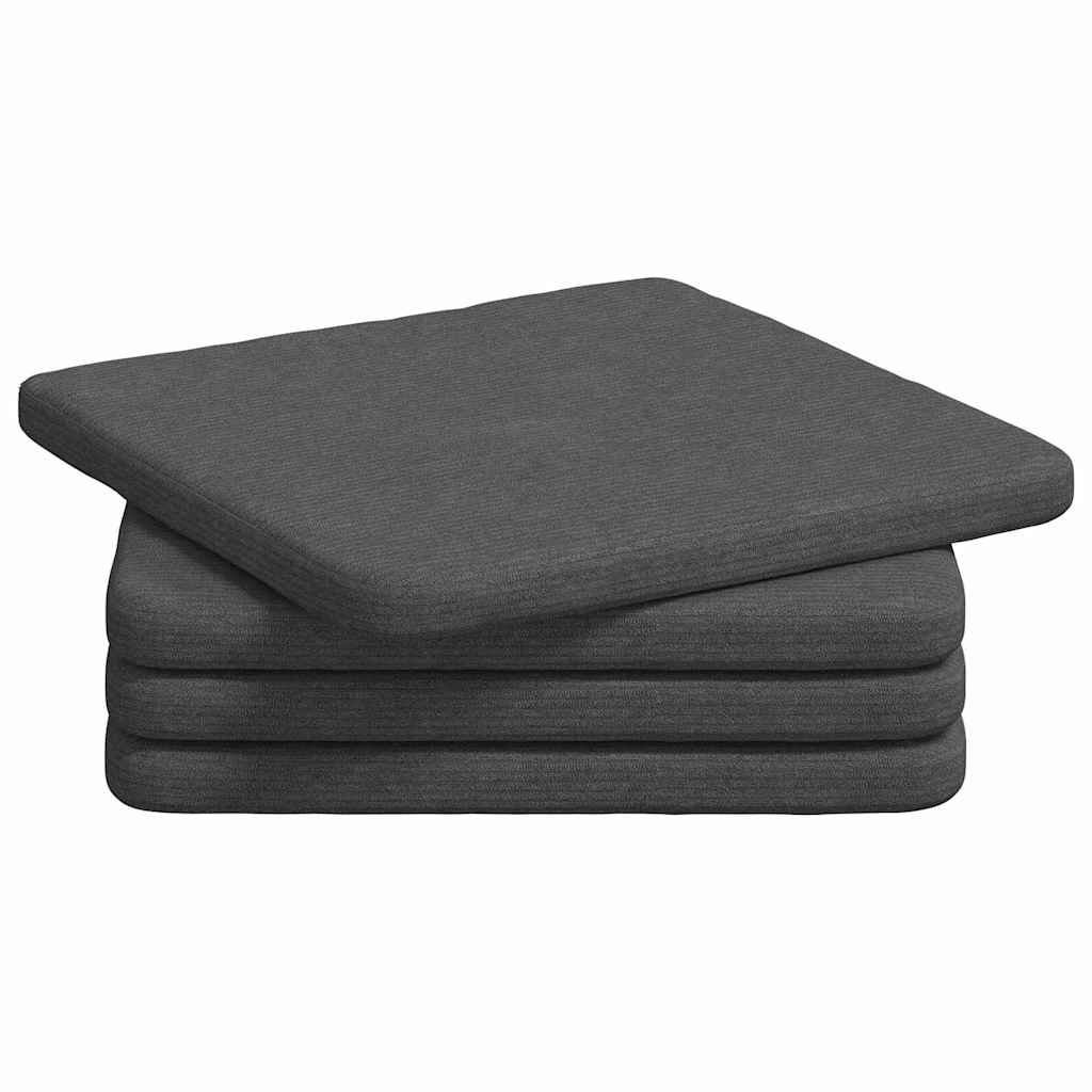 Vidaxl zitkussens 4 pcs donkergrijs 40 x 40 x 3 cm katoen stof