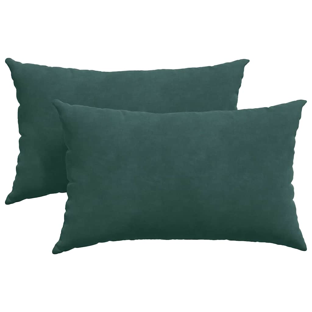Vidaxl sofa kussens 2 stuks donkergroen 50 x 30 cm cordstof