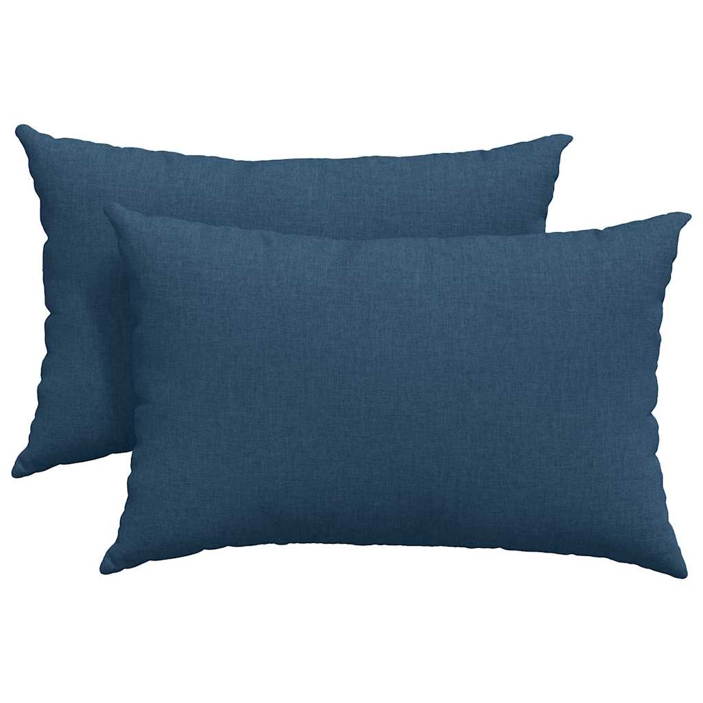 Vidaxl sofa kussens 2 pcs blauw 60 x 40 cm stof