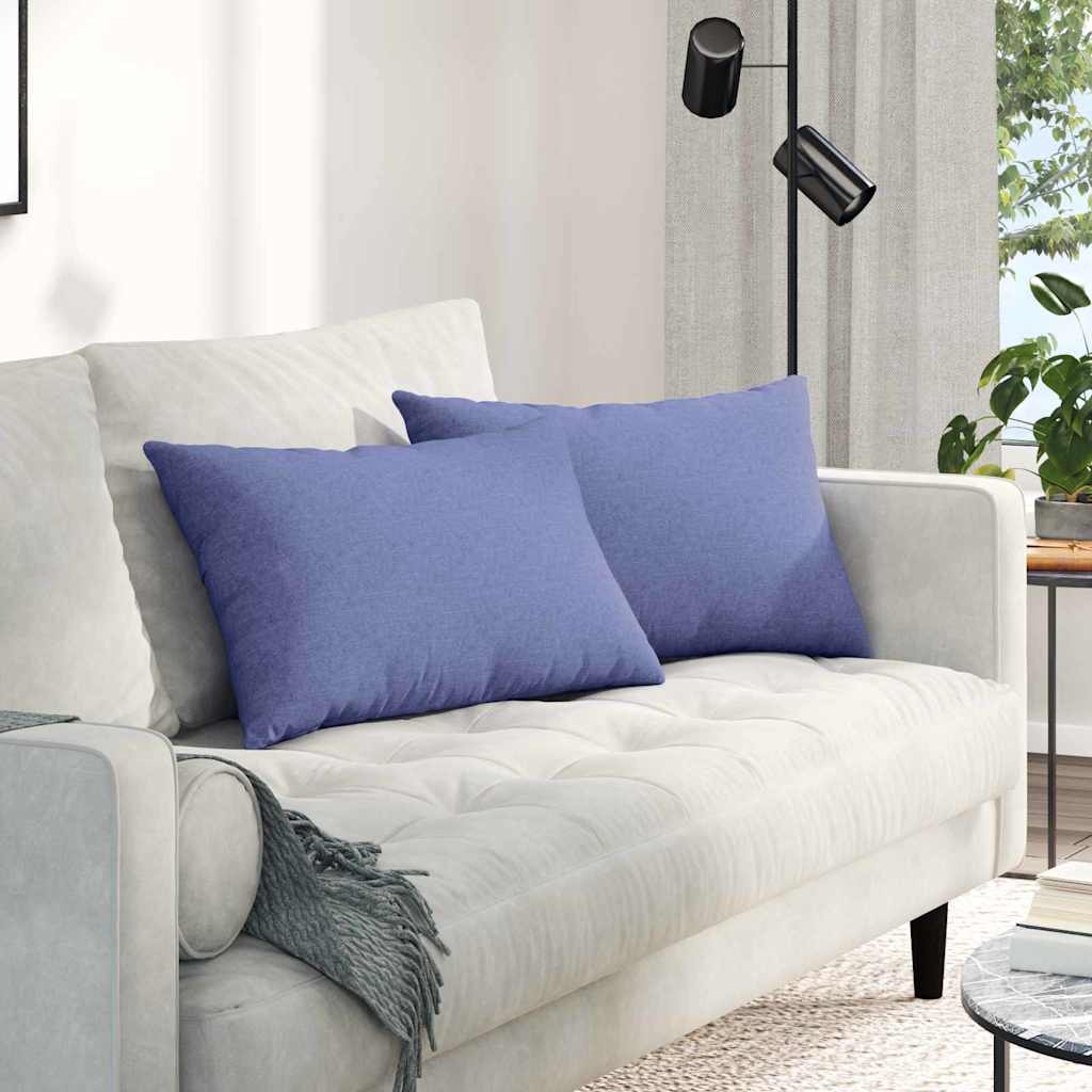 Vidaxl sofa kussens 2 pcs jeans blauw 60 x 40 cm stof