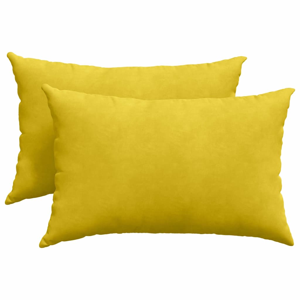 Vidaxl sofa kussens 2 stuks geel 60 x 40 cm cordstof