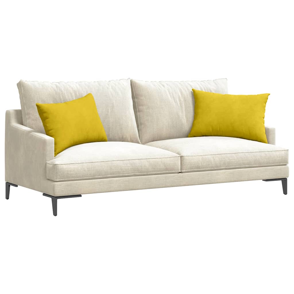 Vidaxl sofa kussens 2 stuks geel 60 x 40 cm cordstof