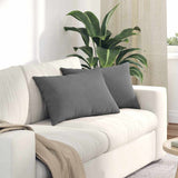 Vidaxl sofa kussens 2 stuks donkergrijs 60 x 40 cm stof