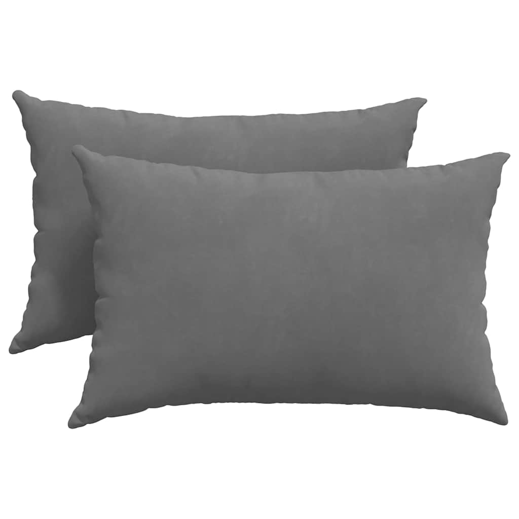 Vidaxl sofa kussens 2 stuks donkergrijs 60 x 40 cm stof