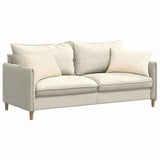 Vidaxl sofa kussens 2 stuks crème 60 x 40 cm cordstof