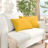Vidaxl sofa kussens 2 stuks lichtgeel 60 x 40 cm cordstof