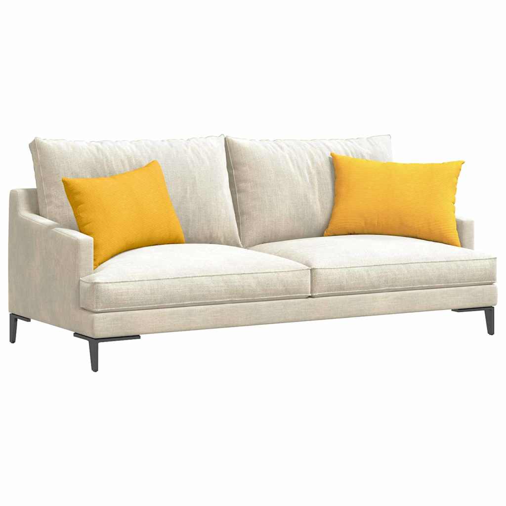 Vidaxl sofa kussens 2 stuks lichtgeel 60 x 40 cm cordstof