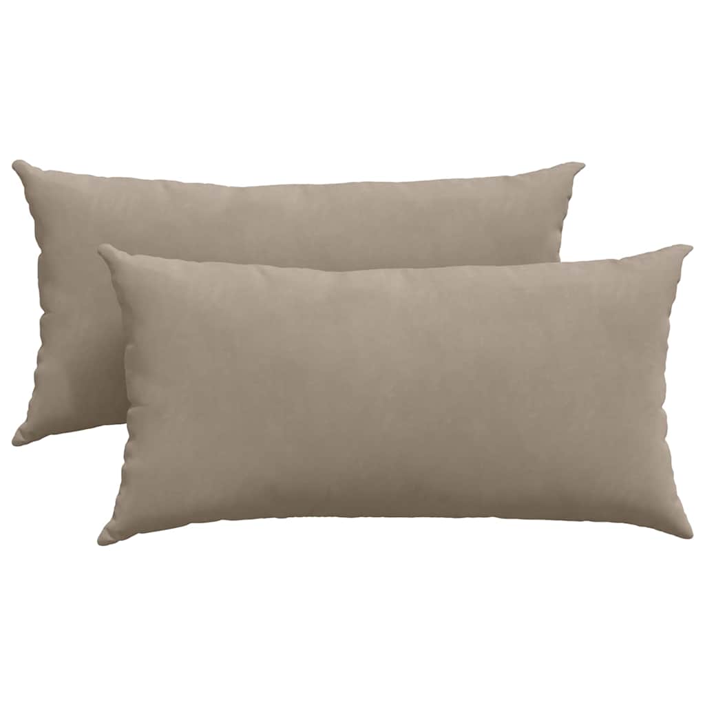 Vidaxl sofa kussens 2 stuks taupe 80 x 40 cm stof