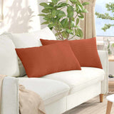 Vidaxl sofa kussens 2 stuks rood-oranje 80 x 40 cm cordstof