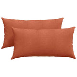 Vidaxl sofa kussens 2 stuks rood-oranje 80 x 40 cm cordstof