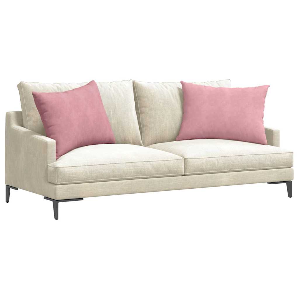 Vidaxl sofa kussens 2 stuks roze 70 x 50 cm cordstof