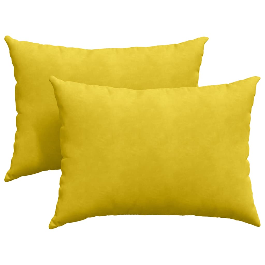 Vidaxl sofa kussens 2 stuks geel 70 x 50 cm cordstof