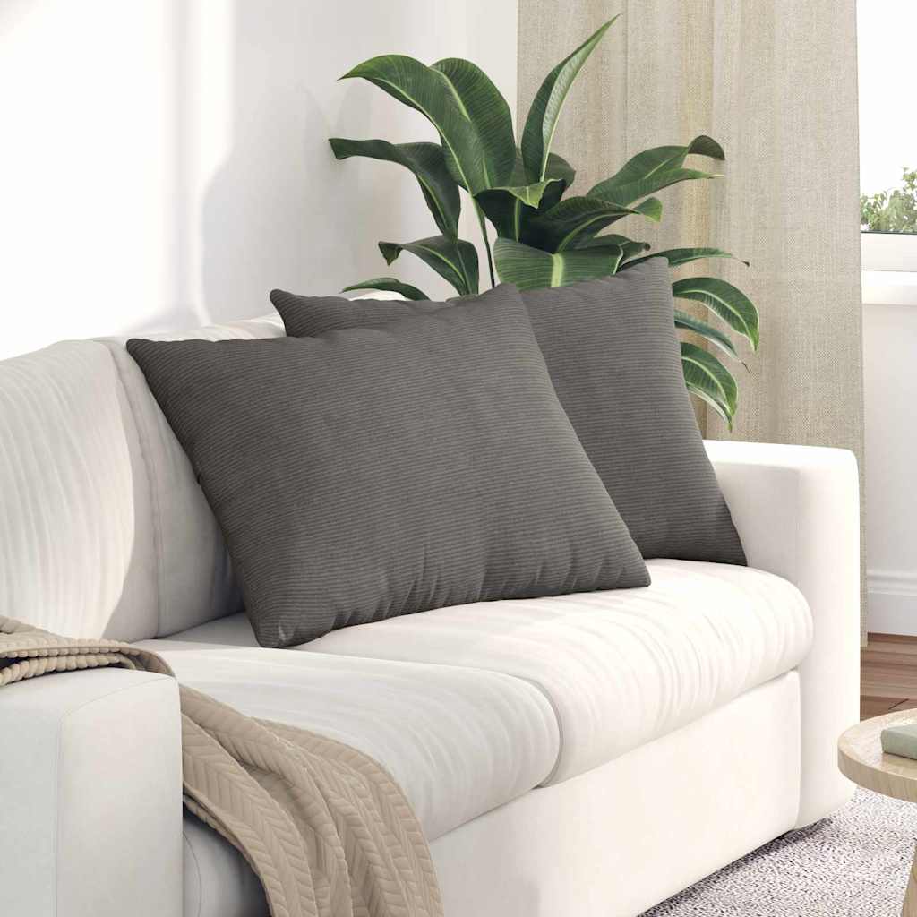 Vidaxl sofa kussens 2 stuks lichtgrijs 70 x 50 cm cordstof