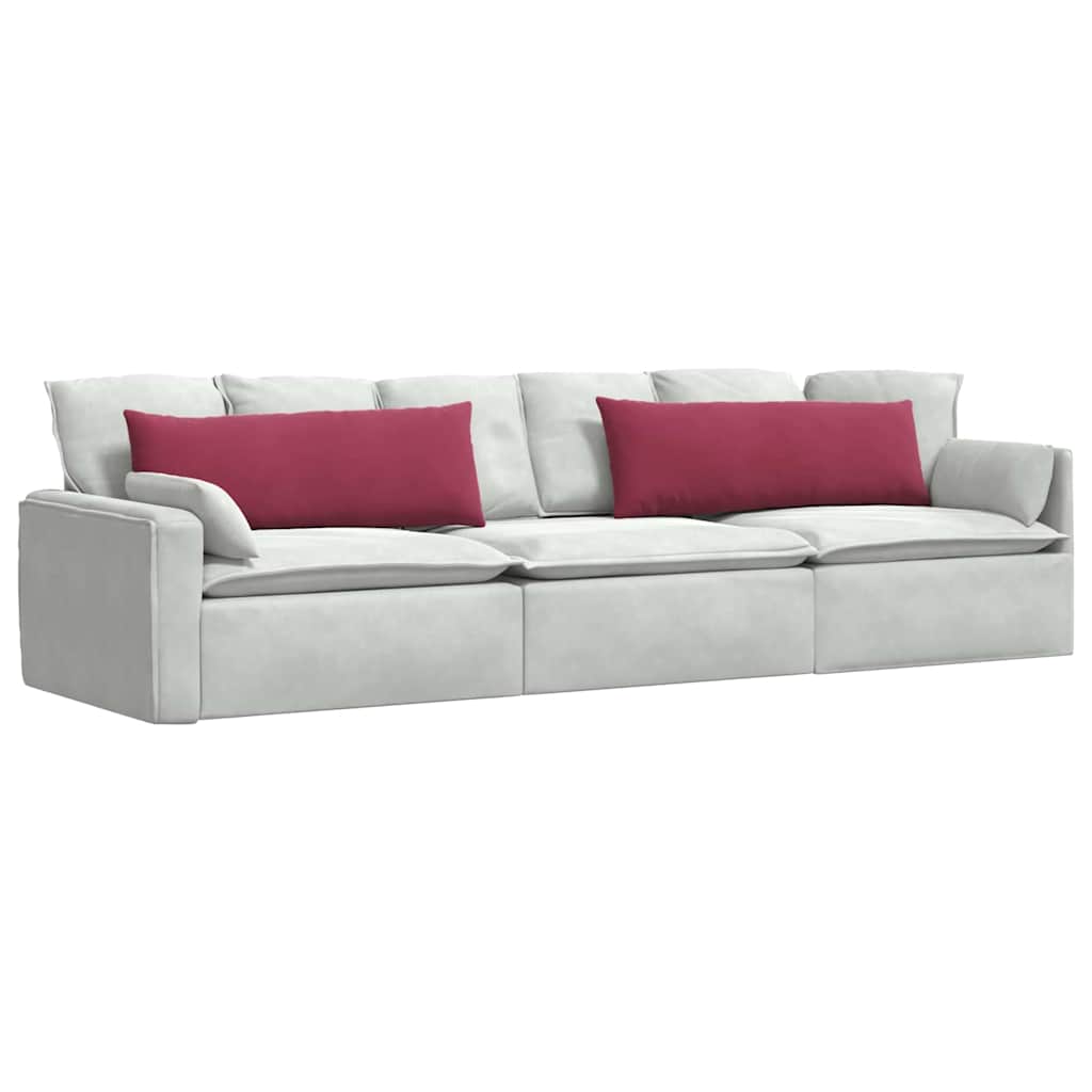 Vidaxl sofa kussens 2 stuks wijnrood 120 x 40 cm cordstof
