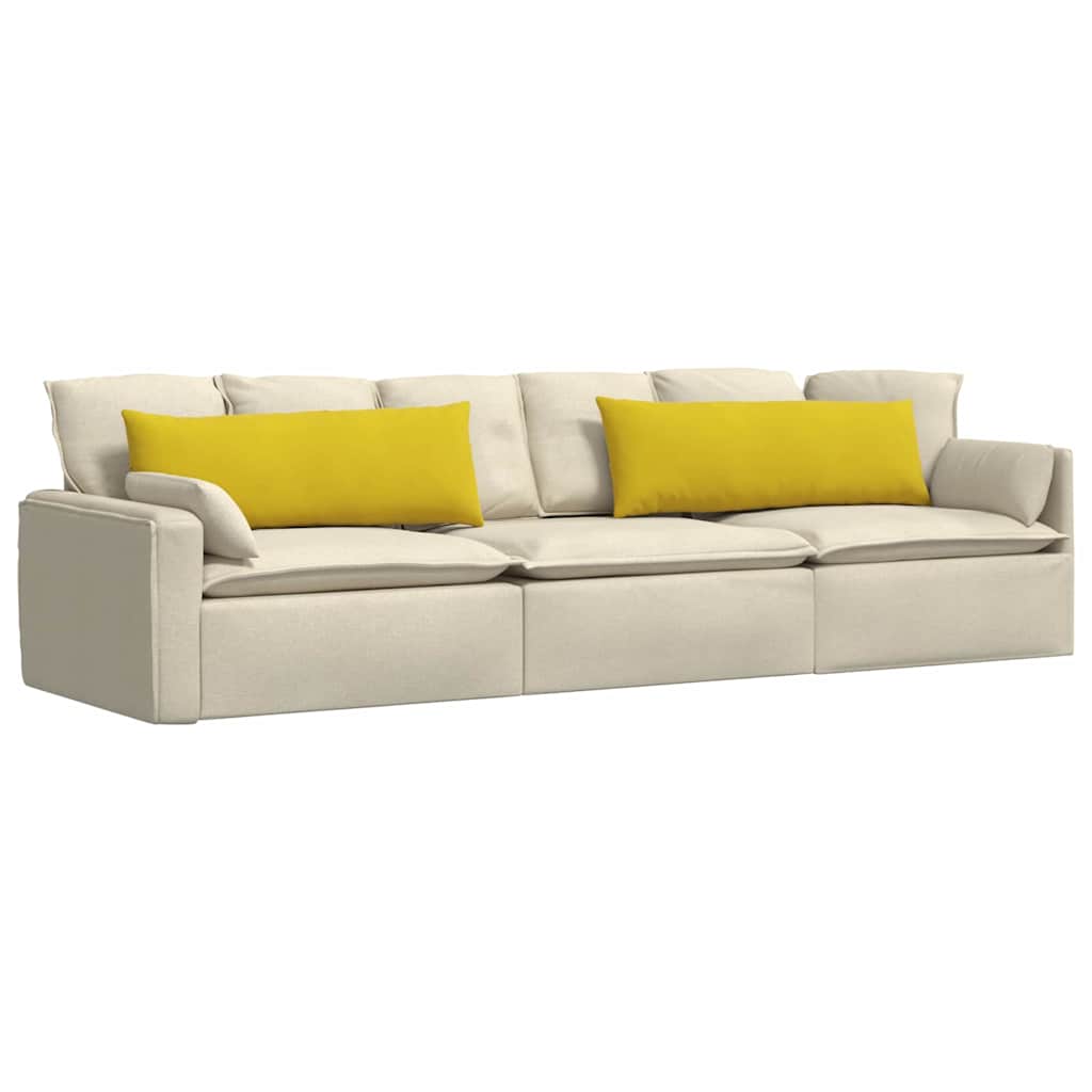 Vidaxl sofa kussens 2 stuks geel 120 x 40 cm cordstof