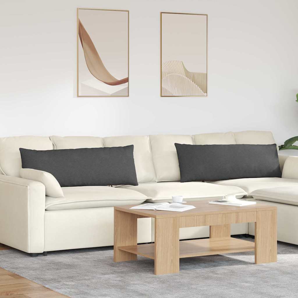 Vidaxl sofa kussens 2 stuks donkergrijs 120 x 40 cm cordstof