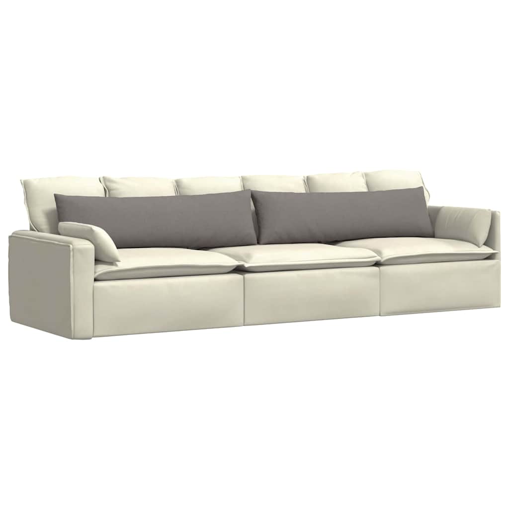 Vidaxl sofa kussens 2 stuks taupe 145 x 40 cm stof