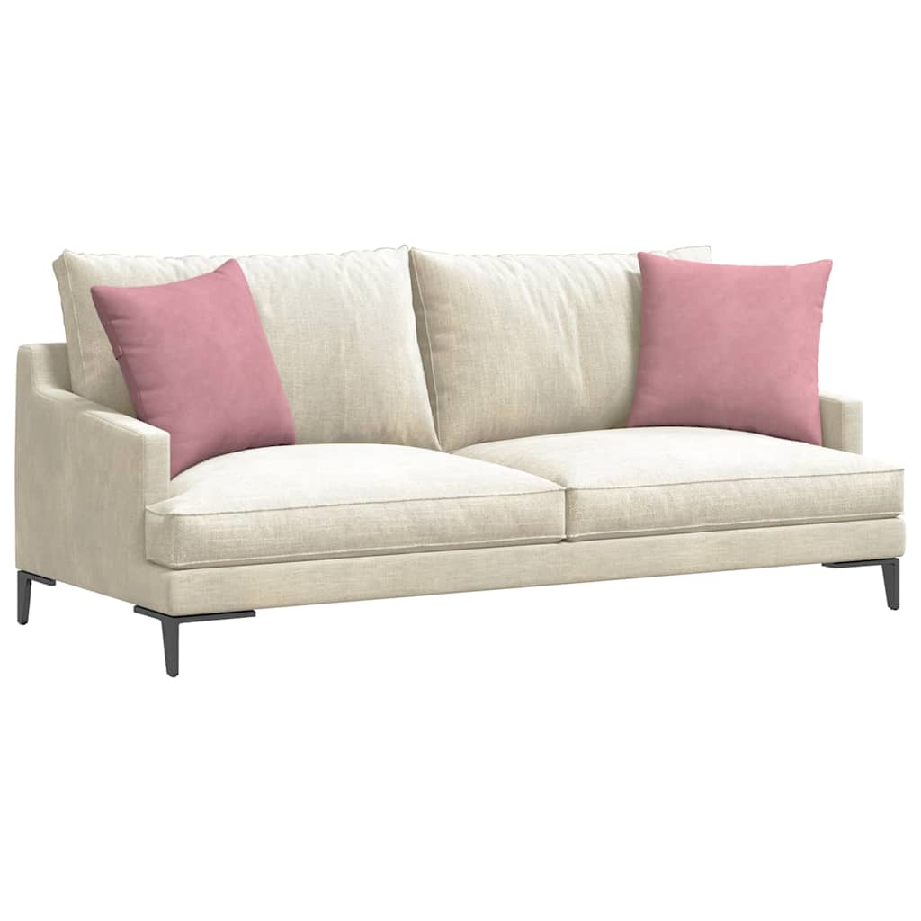 Vidaxl sofa kussens 2 stuks roze 45 x 45 cm cordstof