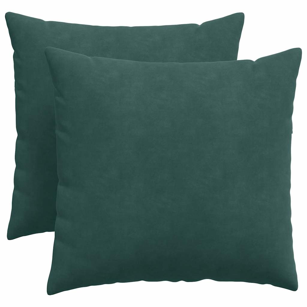 Vidaxl sofa kussens 2 stuks donkergroen 50 x 50 cm cordstof