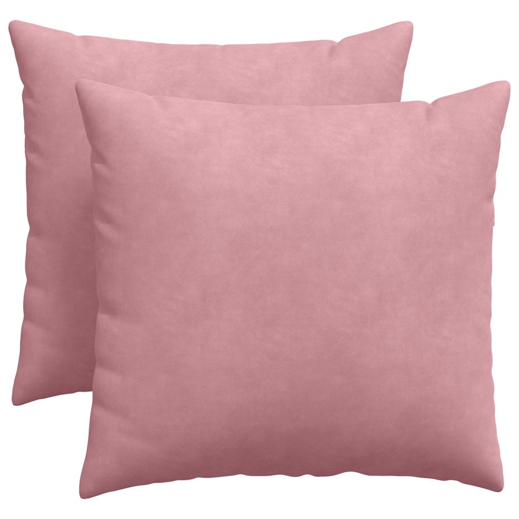Vidaxl sofa kussens 2 stuks roze 50 x 50 cm cordstof