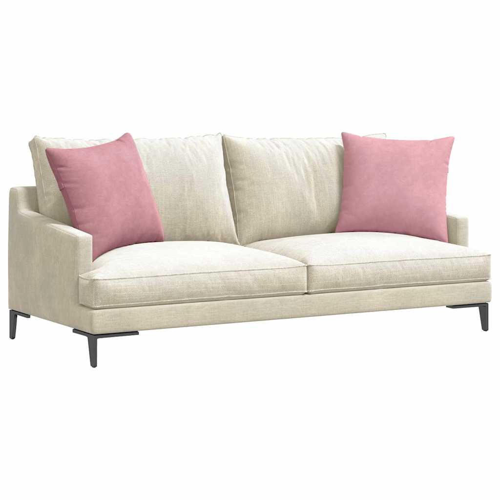 Vidaxl sofa kussens 2 stuks roze 50 x 50 cm cordstof