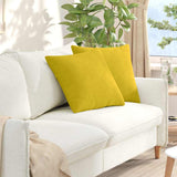 Vidaxl sofa kussens 2 stuks geel 50 x 50 cm cordstof