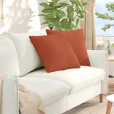 Vidaxl sofa kussens 2 stuks rood-oranje 50 x 50 cm cordstof