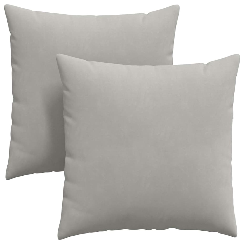 Vidaxl sofa kussens 2 stuks lichtgrijs 80 x 80 cm stof