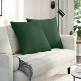 Vidaxl sofa kussens 2 stuks donkergroen 80 x 80 cm cordstof