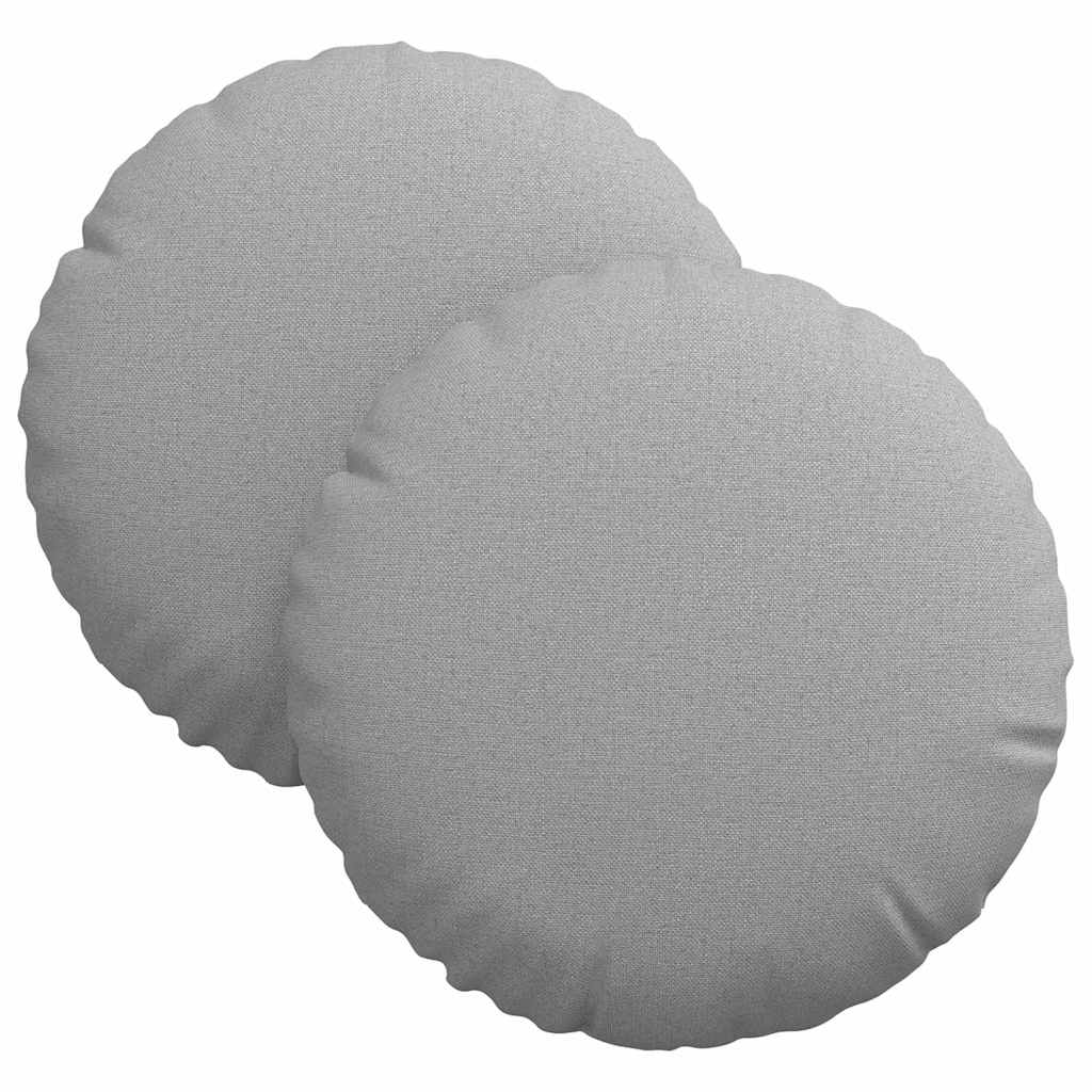 Vidaxl zitkussens 2 pcs wolkengrijs ø30 x 13 cm stof