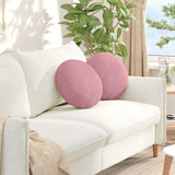 Vidaxl zitkussens 2 stuks roze ø 40 x 13 cm fluweel