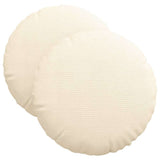 Vidaxl zitkussens 2 pcs crème ø 40 cm katoen stof