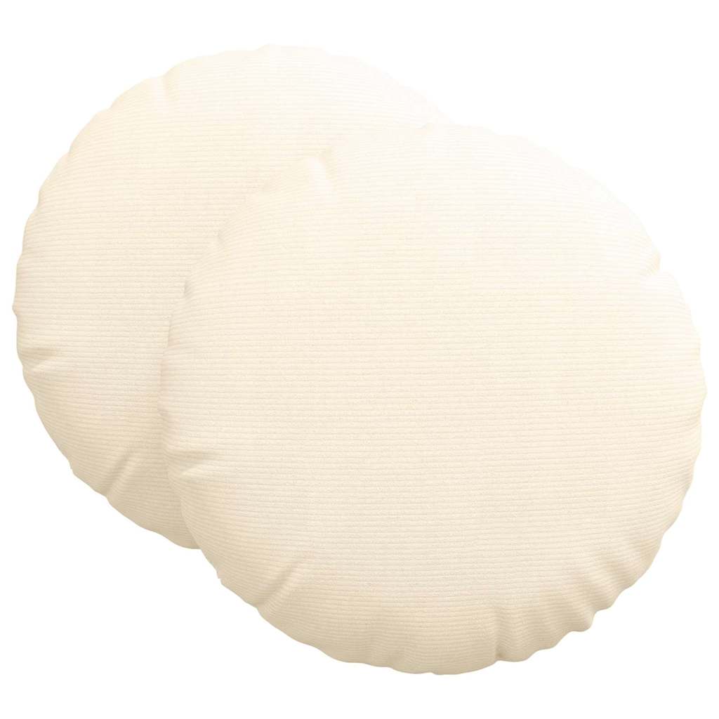 Vidaxl zitkussens 2 pcs crème ø 60 cm katoen stof
